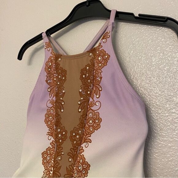 The Line up dance costume lyrical lavender brown ombre water color Cora LC/ SA - Picture 5 of 10
